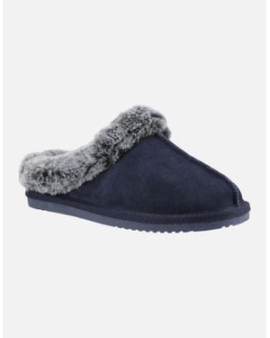Hush Puppies Amara Suede Slippers - Blue