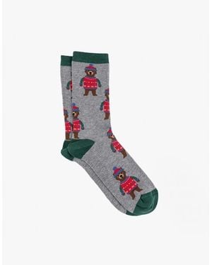 Totes Toasties Novelty-Ankle-M Crew Socks - White
