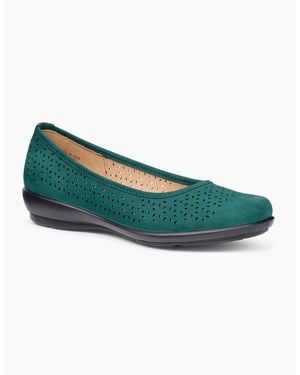 Hotter Livvy Ii Wide Fit Court Shoes - Green