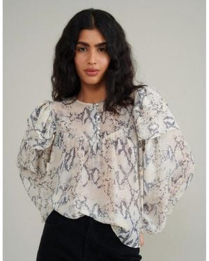 Nobody's Child Tilda Snake Top - Grey