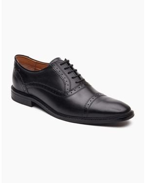 Base London Ascot Toe Cap Oxford Shoes - Black