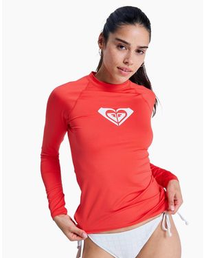 Roxy Whole Hearted Upf 50 Surf Rash Vest - Red