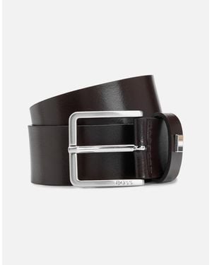 BOSS Boss Ther Flag E Sz35 Leather Belt - Black