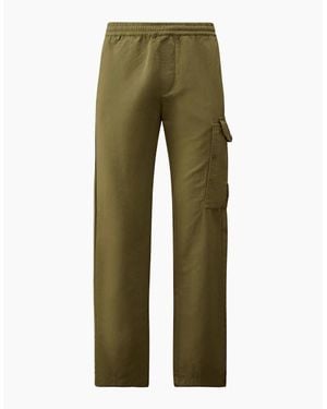 C.P. Company Cotton/Linen Lens Cargo Trousers - Green