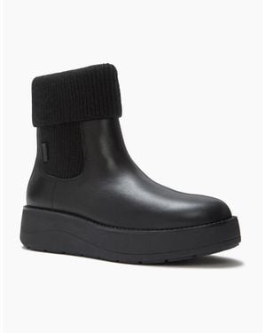 Fitflop Gen-Ff Roam Knit Leather Boots - Black