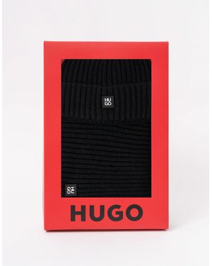 BOSS Hugo Zasgo Beanie And Scarf Gift Set - Red