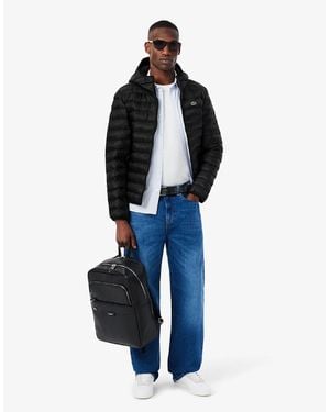 Lacoste Water-Repellent Quilted Puffed Jacket - Blue