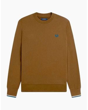 Fred Perry Crew Neck Sweatshirt - Natural
