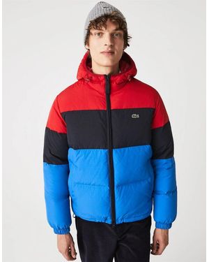 Lacoste Lightweight Water-Resistant Puffer Jacket - Red
