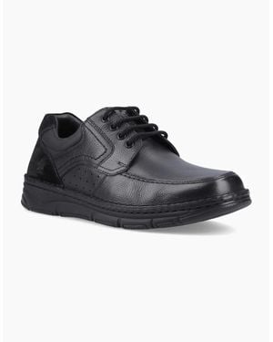 Hush Puppies Franklin Lace Up Shoe Leather Shoes - Black