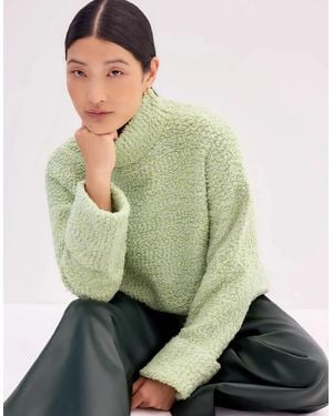 Ro&zo Boucle Deep Cuff Jumper - Green