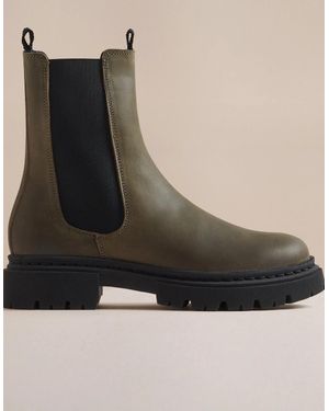 Hudson Jeans Blake Khaki Nubuck Chelsea Boot - Black
