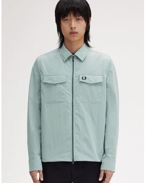 Fred Perry Zip-Through Overshirt - Blue