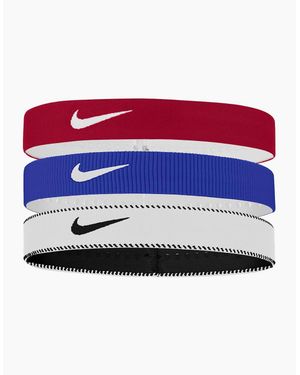 Nike Classic Flexible Wide Band Headband (Pack Of 3) - Red