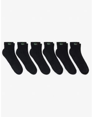 Lacoste 6-Pack Mid-Length Sport Socks - Black