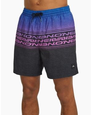 O'neill Sportswear Logo Stripe 16' Swim Shorts - Blue