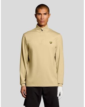 Lyle & Scott Performance 1/4 Zip Midlayer - Natural