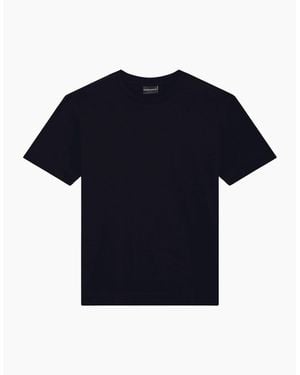 Emporio Armani Micro Eagle All Over Slim Fit T-Shirt - Blue