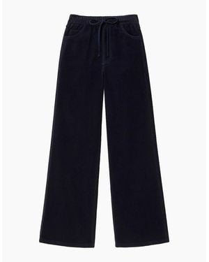 Ro&zo Cord Drawstring Wide Leg Trousers - Blue