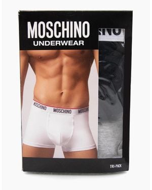 Moschino Underwear Logo 3 Pack Boxer Shorts Multi 5555 - Black