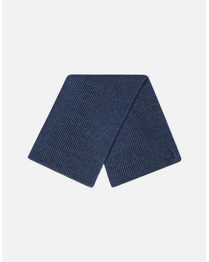 C.P. Company Fleece Knit Logo Scarf - Blue