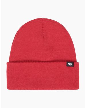 Roxy Tropical Snow Rib Knit Beanie - Red