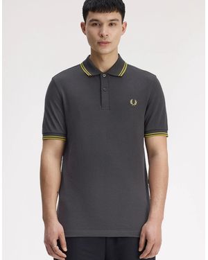 Fred Perry Twin Tipped Polo Shirt - Grey