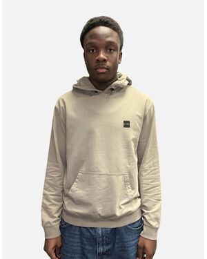 OUTHERE Small Logo Hooded Sweatshirt - Natural