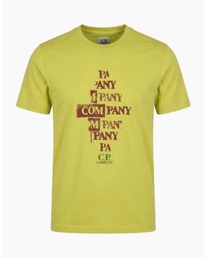 C.P. Company Graphic Logo Print T-Shirt - Yellow