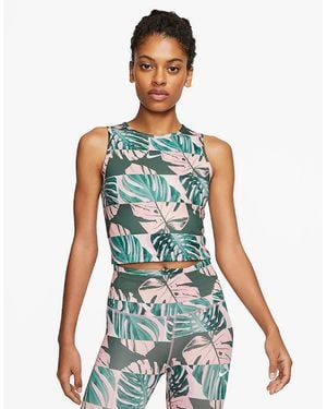 Nike Tropical Crop Vest - Blue