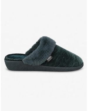 Totes Isotoner Sparkle Heeled Mule Slipper Mules - Green