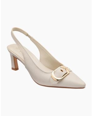 Lotus Rida Slingback Court Shoes - White