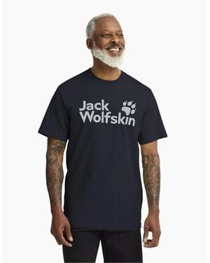 Jack Wolfskin Brand Short Sleeve T-Shirt - Blue