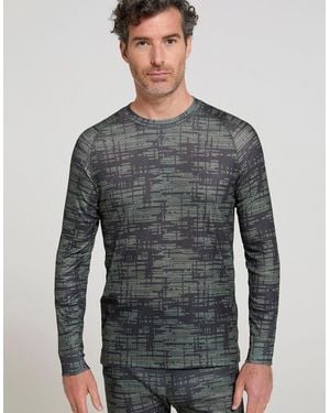 Mountain Warehouse Talus Camouflage Thermal Top - Grey