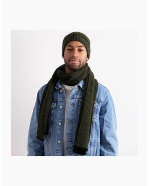 Totes Hat & Scarf Set Khaki - Blue