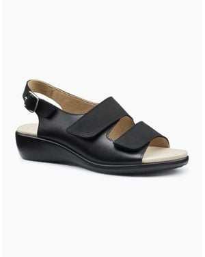 Hotter Easy Ii Wedge Sandals - Black