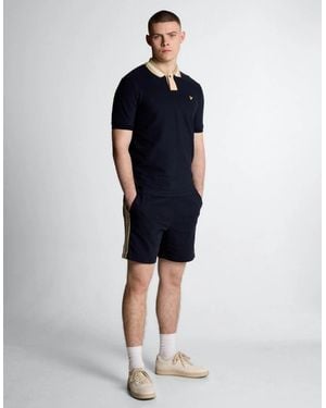 Lyle & Scott Contrast Taped Sweat Shorts - Blue