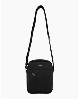 BOSS Zair Ns Zip Logo Detail Reporter Bag 001 - Black