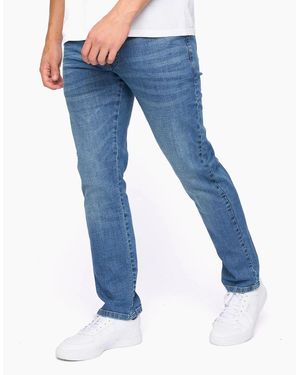 Bewley & Ritch Bewley & Ritch Newbury Straight Fit Jeans Mid Wash - Blue