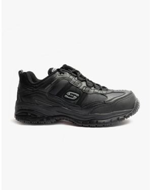 Skechers Work 77013Ec/Blk Soft Stride-Grinnel Safety Trainers - Black