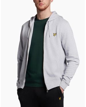 Lyle & Scott Lyle & Scott Ml420Vog Hoodies Long Sleeve Full Zip Winter New Hooded Tops - Grey