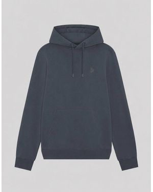 Lyle & Scott Superfine Cotton Loopback Hoodie - Blue