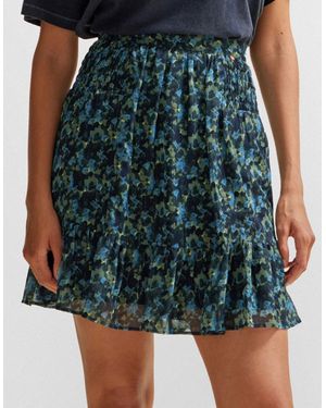 BOSS C_Vistula Seasonal-Print Mini Skirt - Blue