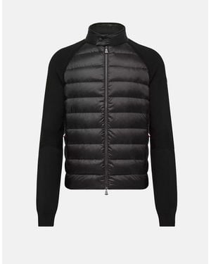 Moncler Hybrid Zip Cardigan - Black