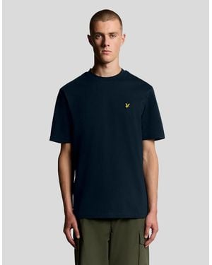 Lyle & Scott Oversized Cotton Crew Neck T-Shirt - Blue
