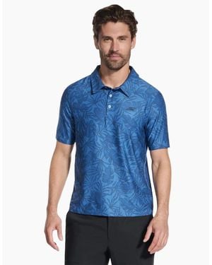 Skechers Go Dri All Day Printed Polyester Polo Shirt - Blue