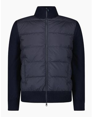 Moncler Padded Zip-Up Cardigan - Blue