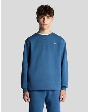 Lyle & Scott Cotton Crew Neck Sweatshirt - Blue