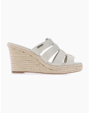 DKNY Cintera Wedge Sandals - White