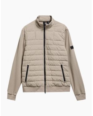 Barbour Collins Baffle Concrete Quilted Jacket - Natural